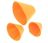Hohopeti 3pcs Small Orange Guinea Pig Collar Soft Breathable Anti-lick Recovery Cone Neck Ring for Hamsters Squirrels and Small Pets Post-surgery Protection