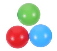 Hohopeti 3pcs Small Wooden Croquet Balls for Backyard Lawn Games Red Blue Green Promotes Teamwork Hand-eye Coordination Garden Play Set for Boys