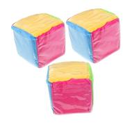 Hohopeti 3pcs Soft Educational Dice Large Square Cubes with Clear Card Slots for Classroom Games Early Learning for Math and Logic Development