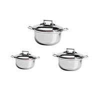 Hohopeti 3pcs Soup Pot for Realistic Imitation Cooking Accessories Stockpot for Pretend Play for Boy and Girl Role Play