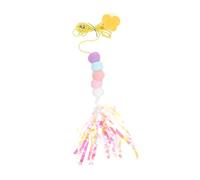 Hohopeti 3pcs Sucker Cat Teaser Toy Elastic Hanging Cat Flirting Toy for Interactive Indoor Play Durable Suction Cup Design for Aerobic Exercise and