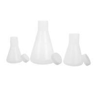 Hohopeti 3pcs Wide Mouth Plastic Erlenmeyer Flasks Educational Science for Multipurpose Measuring and Experimental Lab Beakers for Interactive Learning and Science Exploration