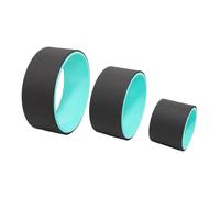 Hohopeti 3pcs Yoga Wheel Set for Stretching and Backbend - 13, 10.5 6.5 Black and Green Pilates Circle Roller, Yoga Assist Accessory for Women