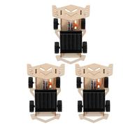 Hohopeti 3Set Solar Powered Car Kits DIY Stem Science Experiment Model with Electric Motor Beginner-friendly Solar Energy for Environmental Learning and Critical Thinking