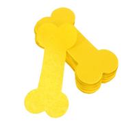 Hohopeti 4 Packs Yellow Bone Shaped Pet Memorial for Dogs Thick Yellow Spirit Paper for Funeral Offerings and Mourning Rituals Pet Remembrance Supplies for Outdoor Ceremonies