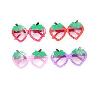 Hohopeti 4 Pairs Toddler Sunglasses Strawberry Shaped Sunglasses Polarized Kids Eyewear Creative Party Glasses Funny Fruit Eyeglasses