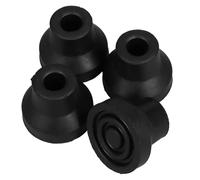 Hohopeti 4 Pcs Black 13mm Anti-Slip Crutch Tips Replacement Pads for Walking Canes and Crutches, Heavy Duty Rubber Feet Caps for Stability and Safety in Mobility Aids