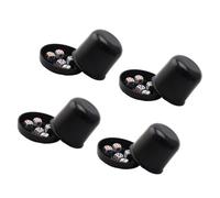 Hohopeti 4 Sets Black Dice Cups with Cover and 5 Dices, Abs Material Anti-cheating and Broken-resistant Bar Dice Box for Fun Games and Playing with Friends