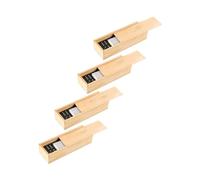 Hohopeti 4 Sets Black Wood Dominoes with Storage Box Household Domino Blocks for Family Game Night Indoor Outdoor Play Educational for Adults