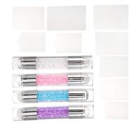 Hohopeti 4 Sets Double-end Nail Art Stampers with Diamond Gradient 16pcs Silicone Nail Stamping Tools for DIY Manicure Suitable for Professional and Home Use