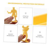 Hohopeti 4 Sets Miniature Engineering Workers Model Kit for Realistic Railway Worker Figures with Smooth Edges Safe to Touch for Creative Play and Scene Building