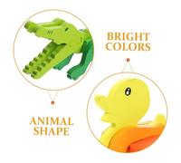 Hohopeti 4 Sets Wooden Animal Shaped Puzzle for Preschoolers Early Educational Matching Puzzle with Smooth Edges Bright Colors Enhances Logic Hand-eye Coordination and Fine Motor Skills