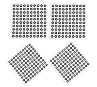 Hohopeti 4 Sheets 200 Dots Reflective Film Tracking Markers for 3d Scanner, Optical Measurement and Motion Capture, Silver Dot Markers for Industrial Design and Research Scanning