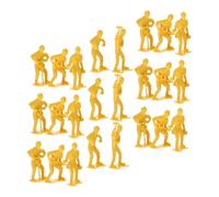 Hohopeti 45pcs Engineering Worker Figures Set with Tools Plastic Model Kits Realistic Tiny People Figurines for DIY Micro Landscape Safe Plastic Miniature Dolls for Hobbyists