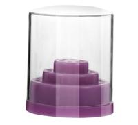 Hohopeti 48-hole Nail Drill Bit Holder Box Acrylic Small Storage Case Lid Nail Art Drill Organizer for Salon and Home Use Purple