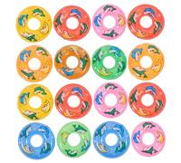 Hohopeti 48pcs Mini Inflatable Swim Rings Pool Float Accessories PVC Reusable Photography Props for Dollhouse Beach Summer Party Decorations