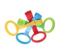 Hohopeti 4pcs Baby Hand Pull Rings Toddler Walking Assistant Safety Rings Infant Crib Grab Nursery Hanging Toys for Early Walking Development
