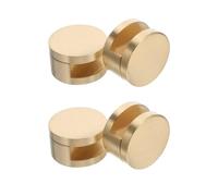 Hohopeti 4pcs Bathroom Mirror Clips Brass Glass Clamps for 5-12mm Thick Frameless Mirrors with Wall Mounting Screws and Expansion Tubes for Bathroom and Dresser Wall