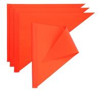 Hohopeti 4Pcs Bicycle Safety Flag Replacement for Bikes, High Visibility PVC Orange Triangle Pennant without Pole, Cycling Warning Banner for Bike Trailers and Accessories