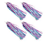 Hohopeti 4pcs Bike Streamers Tassels for Scooter Bicycle Handlebar Decorations Easy Install Ribbons for Boys Tricycle Accessories Stylish and Sparkling Handlebar Grips