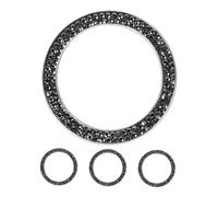 Hohopeti 4pcs Car Start Engine Cover Sparkling Crystal Rhinestone Ignition Ring Sticker Easy Install Stylish Bling Decoration for Womens Car Interior Accessories