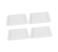 Hohopeti 4pcs Chemical Resistant Plastic Reagent Trays for Laboratory Use Leakproof Scientific Sample Containment Multi-purpose Acid Alkali Lab Experiment Accessories Easy-clean Surface