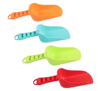 Hohopeti 4pcs Colored Sand Digging for Portable Lightweight Plastic Beach Play in Blue Red Orange Green Safe Sandcastle Building Tool for Summer Outdoor Activities