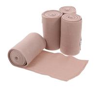 Hohopeti 4pcs Cotton Compression Wraps with Hook and Loop Closure Breathable for Knee Leg Tummy Adjustable Secure Fit for Post Sports Use