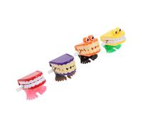 Hohopeti 4pcs Creative Wind-up Animal Model for Clockwork and Teeth Figures Hold Cognitive for Imagination and Coordination Random Color Random Color