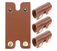 Hohopeti 4pcs Double Edge Head Protector Sheaths Transparent Leather Safety Covers for Manual Shaving Blades Precision Fit Travel Case for Men S Portable Shaving Accessories Storage and