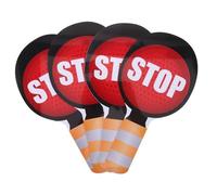 Hohopeti 4pcs Double-sided Traffic Signs for Red Green Stop Go Signals Handheld Classroom Safety Paddle for Early Road Rule Education and Interactive Learning