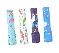 Hohopeti 4pcs Educational Kaleidoscope Rotating Funny Visual Pattern for Boys and Creative Imagination Building Learning Tools Random Style Small