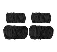 Hohopeti 4pcs Foldable Black Oxford Cloth Stroller Wheel Covers with Anti-Skid Feature, Sturdy Pram Wheel Protectors for Outdoor Use and Dust Resistance
