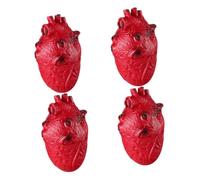 Hohopeti 4pcs Halloween Scary Bloody Heart Decorations Realistic Human Organ Simulation for Zombie Party Horror Props Indoor Outdoor Seasonal Festive Decor