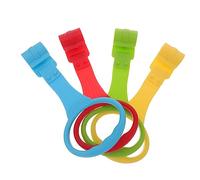 Hohopeti 4pcs Healthy Material Pull Tab Sturdy Hanging Ring Safe Bouncy Chair Play Born Stand up Ring Random Color