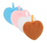 Hohopeti 4Pcs Heart Shaped Makeup Puff Skin Friendly Cosmetic Sponges for Effortless Foundation Application Portable Easy to Clean Makeup Tools for Face and Eye Areas
