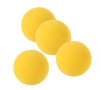 Hohopeti 4pcs High Bounce Yellow Rubber Training Balls Hollow Design for Sports Practice Volleyball Stress Baseball Hitting Exercise