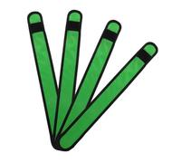 Hohopeti 4pcs LED Reflective Horse Leg Bands with Comfortable Fit and High Brightness LED for Outdoor Activities and Training, Green Cloth Material Equestrian Safety Accessory