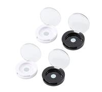 Hohopeti 4Pcs Magnetic Empty Eyeshadow Box White and Black Refillable Makeup Container Cosmetic Organizer for Single Color Eyeshadow and Blush Storage