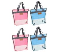 Hohopeti 4pcs Mesh Shower Tote Bags with Zipper Quick Dry Portable Bath Organizer for College Dorm Swimming Camping Gym Beach Lightweight Breathable Mesh Multilayer Compartments for Easy