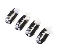 Hohopeti 4pcs Mini Pet Decorative Hair Clips with Pearl Beads - Butterfly, Heart, Shell Claw Clips for Small Dogs and Long-Haired Cats, Suitable for Puppies and Kittens
