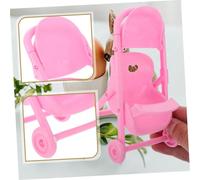 Hohopeti 4Pcs Mini Stroller for Role-playing Lightweight Plastic Doll Prams with Smooth Edges Safe Abs Material Pretend Play Accessories for Boys