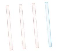 Hohopeti 4pcs Mini U-shaped Acrylic Tile Pushers and Racks for Mahjong Travel Portable Clear Lightweight Game Accessories for Seniors and Card Games