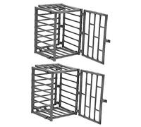 Hohopeti 4pcs Miniature Cage Model Animal Playpen for Decor Mini House Accessories for Creative Imagination and Crafting for Pet Projects and Miniature Scenes
