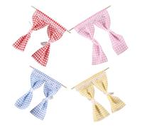 Hohopeti 4pcs Miniature Dollhouse Curtains Tiny Window Drapes for Kitchen Bathroom Bedroom DIY Decor Easy Install Mini Curtain Model for Dollhouse Accessories