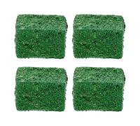 Hohopeti 4Pcs Miniature Dollhouse Haystack Decorations, Green Simulated Straw Bales 2X2X3Cm for Dollhouse Accessories, Farm Scene Props and Garden Ornament Craft Set