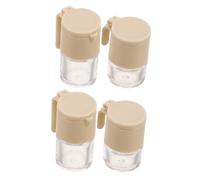 Hohopeti 4pcs Miniature Dollhouse Seasoning Realistic Mini Condiment Jars for Sugar Salt Spice Containers Portable Lightweight Kitchen Accessories for Dollhouse and Diorama Scenes