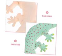 Hohopeti 4pcs Miniature Gecko Animal Figurines Realistic Cognitive Models Educational for Lightweight Lifelike Reptile Figures for Learning and Play
