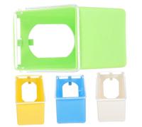 Hohopeti 4pcs Multi-function Hanging Pigeon Feeder Boxes with Lid Capacity Bird Feeding Cups for Cage Birds Outdoor and Indoor Use and Convenient