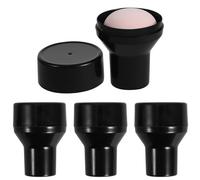 Hohopeti 4pcs Mushroom Shape Makeup Sponge Set Handle and Case, Dual-use Dry and Wet Powder Puff for Face and Eye Setting Powder, Skin Tone Cosmetic Applicators for Women